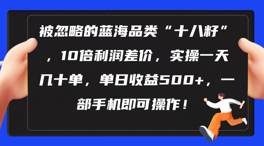 （10696期）被忽略的蓝海品类“十八籽”，10倍利润差价，实操一天几十单 单日收益500+-创业项目网