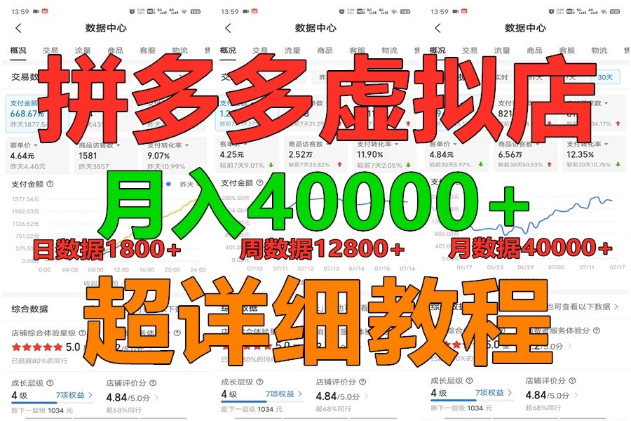 拼多多虚拟电商训练营月入40000+，全网最详细，你做你也行，暴利稳定长久-创业项目网