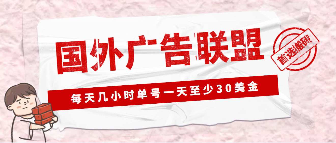 外面收费1980最新国外LEAD广告联盟搬砖项目，单号一天至少30美金(详细教程)-创业项目网