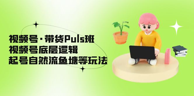 视频号·带货Puls班，视频号底层逻辑，起号自然流鱼塘等玩法-创业项目网