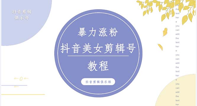 抖音快手暴力涨粉美女混剪视频教程 百分百过原创图片教程 附带违规申诉方法-创业项目网