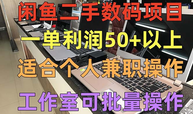 闲鱼二手数码项目，个人副业低保收入一单50+以上，工作室批量放大操作-创业项目网