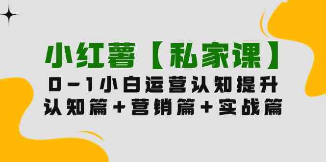 （9910期）小红薯【私家课】0-1玩赚小红书内容营销，认知篇+营销篇+实战篇（11节课）-创业项目网