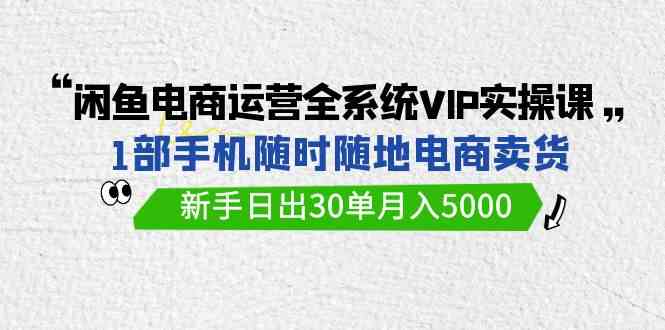 （9547期）闲鱼电商运营全系统VIP实战课，1部手机随时随地卖货，新手日出30单月入5000-创业项目网