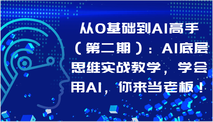 从0基础到AI高手（第二期）：AI底层思维实战教学，学会用AI，你来当老板！-创业项目网