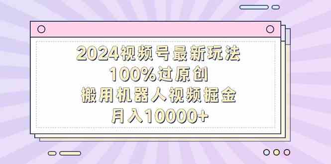 （9151期）2024视频号最新玩法，100%过原创，搬用机器人视频掘金，月入10000+-创业项目网