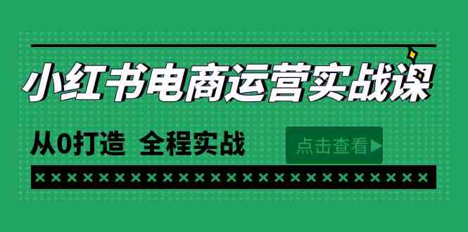 （9946期）最新小红书·电商运营实战课，从0打造  全程实战（65节视频课）-创业项目网