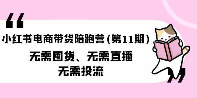 （9996期）小红书电商带货陪跑营(第11期)无需囤货、无需直播、无需投流（送往期10套）-创业项目网