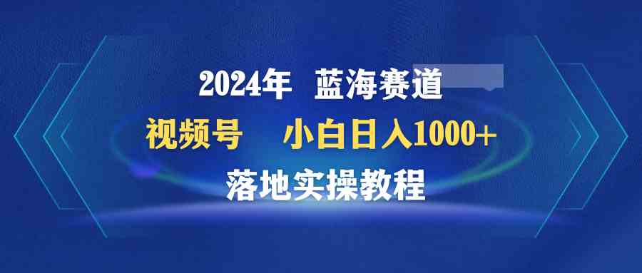 （9515期）2024年蓝海赛道 视频号  小白日入1000+ 落地实操教程-创业项目网