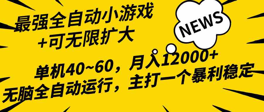 （10046期）2024最新全网独家小游戏全自动，单机40~60,稳定躺赚，小白都能月入过万-创业项目网