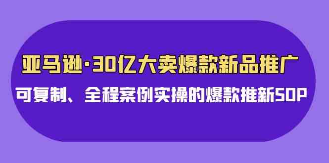 （9944期）亚马逊30亿·大卖爆款新品推广，可复制、全程案例实操的爆款推新SOP-创业项目网