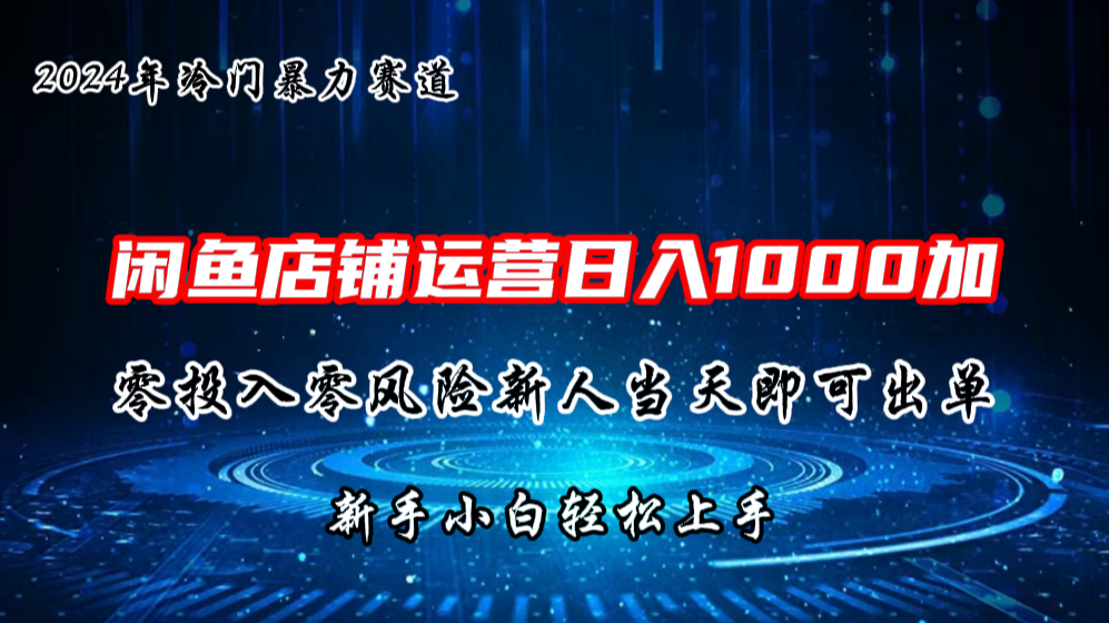 2024闲鱼冷门暴力赛道，新人当天即可出单，每天100单，日入1000加-创业项目网