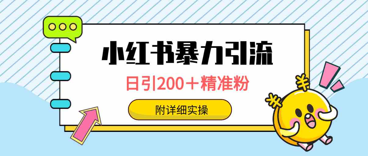 （9582期）小红书暴力引流大法，日引200＋精准粉，一键触达上万人，附详细实操-创业项目网