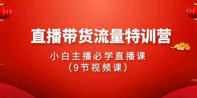 （9592期）2024直播带货流量特训营，小白主播必学直播课（9节视频课）-创业项目网