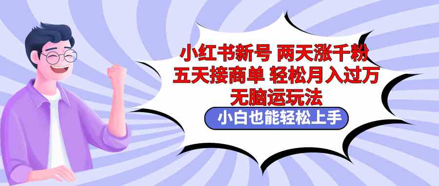 （9239期）小红书新号两天涨千粉五天接商单轻松月入过万 无脑搬运玩法 小白也能轻…-创业项目网