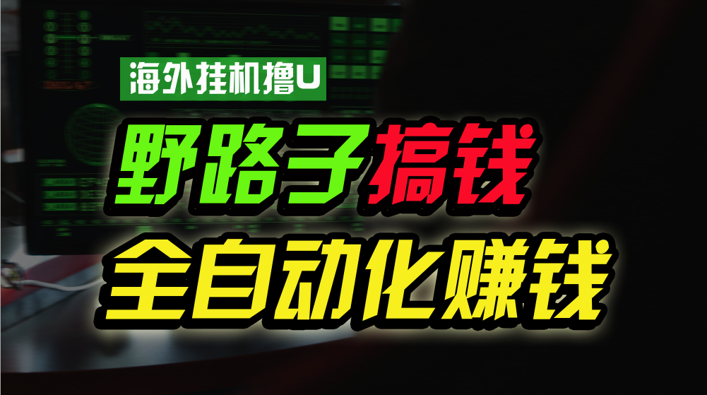 海外挂机撸U新平台，日赚15美元，全程无人值守，可批量放大，工作室内部项目！-创业项目网