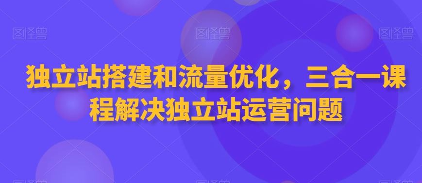 独立站搭建和流量优化，三合一课程解决独立站运营问题-创业项目网