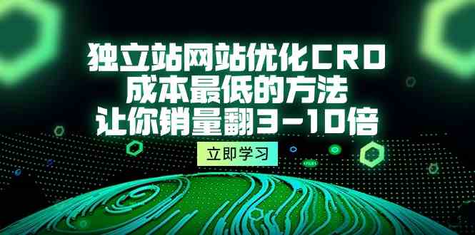 （10173期）独立站网站优化CRO，成本最低的方法，让你销量翻3-10倍（5节课）-创业项目网