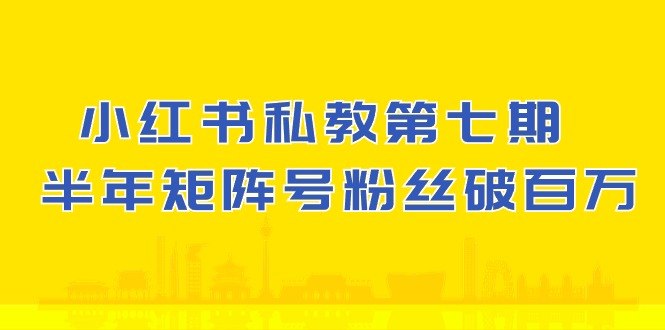 (10650期）小红书-私教第七期，小红书90天涨粉18w，1周涨粉破万 半年矩阵号粉丝破百万-创业项目网