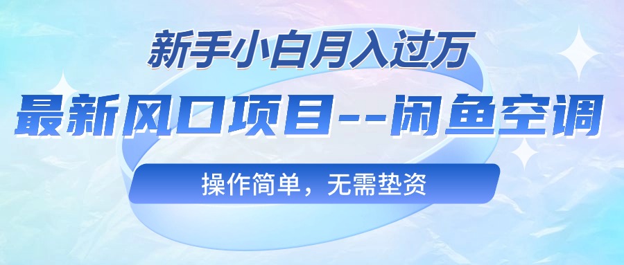 （10767期）最新风口项目—闲鱼空调，新手小白月入过万，操作简单，无需垫资-创业项目网