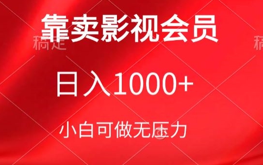 靠卖影视会员，日入1000+，落地保姆级教程，新手可学-创业项目网