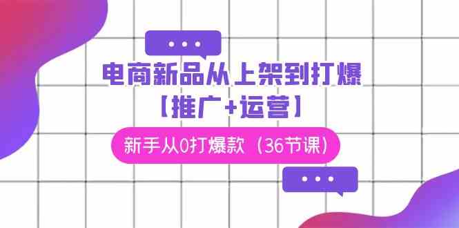 （9286期）电商 新品从上架到打爆【推广+运营】，新手从0打爆款（36节课）-创业项目网