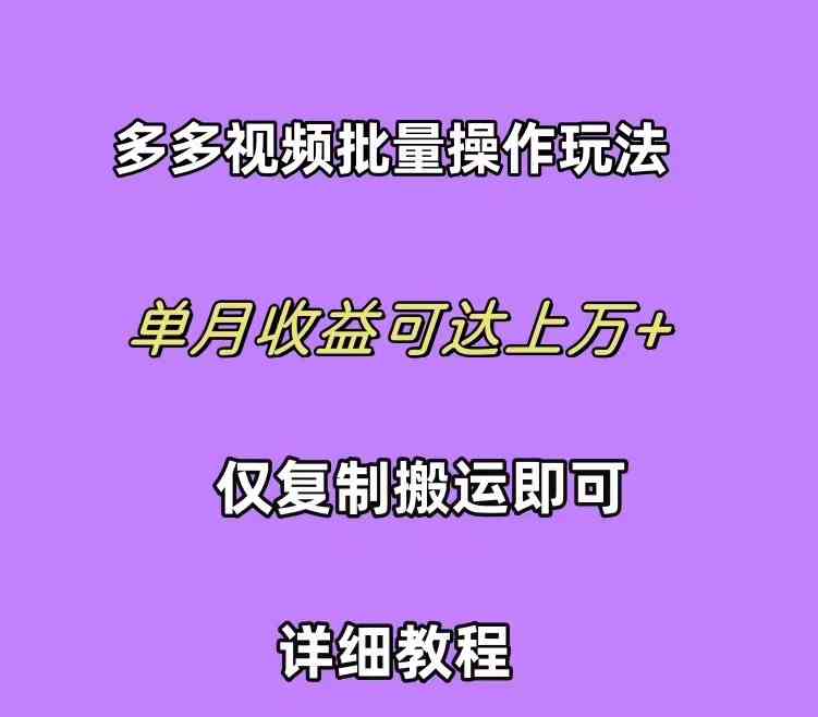 （10029期）拼多多视频带货快速过爆款选品教程 每天轻轻松松赚取三位数佣金 小白必…-创业项目网