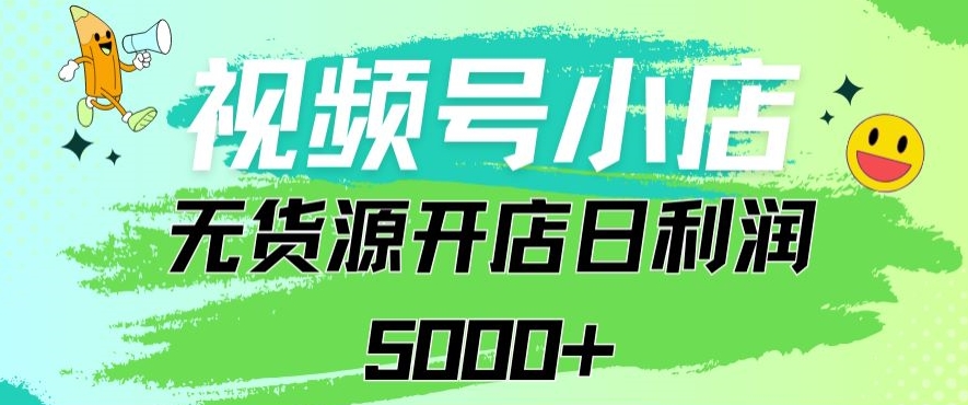 视频号无货源小店从0到1日订单量千单以上纯利润稳稳5000+-创业项目网