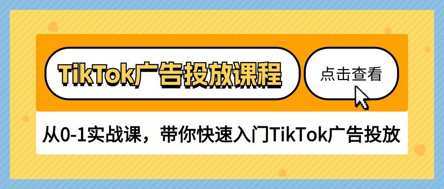 （10731期）TikTok广告投放课程，从0-1实战课，带你快速入门TikTok广告投放（30节课）-创业项目网