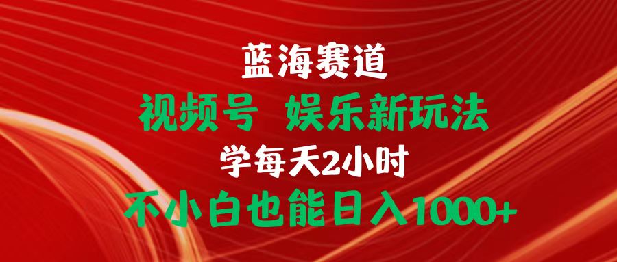 （10818期）蓝海赛道视频号 娱乐新玩法每天2小时小白也能日入1000+-创业项目网