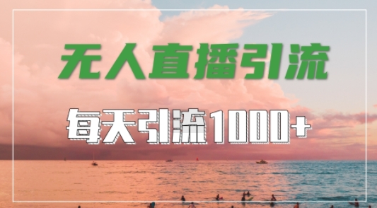 抖音快手视频号全平台通用，无人直播引流法，超暴力引流1000+高质量精准创业粉【揭秘】-创业项目网