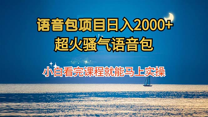 语音包项目 日入2000+ 超火骚气语音包小白看完课程就能马上实操-创业项目网