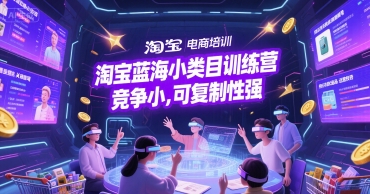 淘宝蓝海小类目训练营， 竞争小，可复制性强-创业项目网