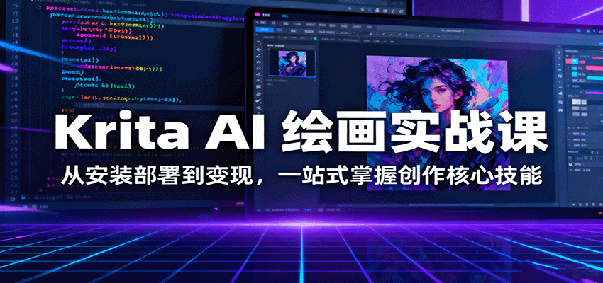 Krita AI 绘画实战课：从安装部署到变现，一站式掌握创作核心技能-创业项目网