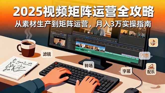 （16333期）2025短视频矩阵运营全攻略：从素材生产到矩阵运营，月入3万实操指南-创业项目网