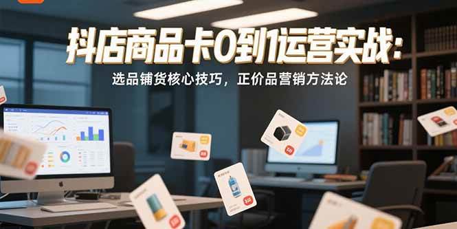（15329期）抖店商品卡0到1运营实战：选品铺货核心技巧，正价品营销方法论-创业项目网