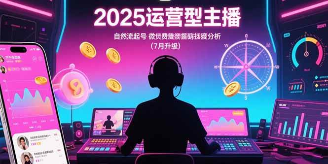 （15508期）2025运营型主播：自然流起号，微付费投放技巧，罗盘数据深度解析(7月更新)-创业项目网