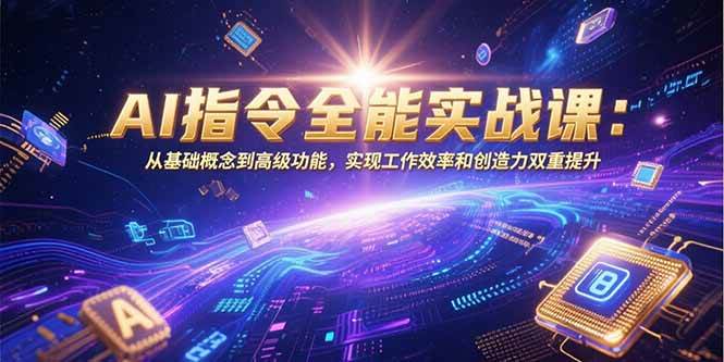 （15455期）AI指令全能实战课：从基础概念到高级功能，实现工作效率和创造力双重提升-创业项目网
