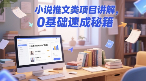 小说推文类项目讲解，0 基础速成秘籍-创业项目网
