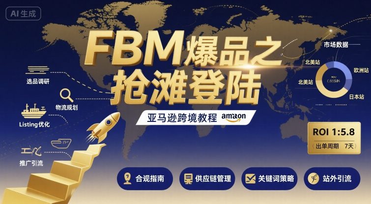 FBM爆品之抢滩登陆-亚马逊跨境教程-创业项目网