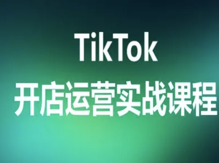 TikTok开店运营实战课程，TK跨境电商实操全流程-创业项目网