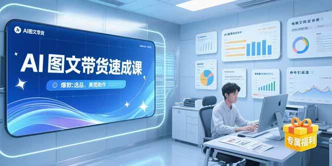 （15416期）AI图文带货速成课，养号引流秘籍，爆款选品策略，美图制作全流程-创业项目网