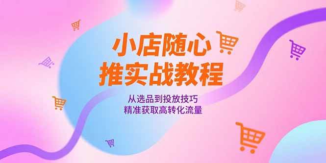（15205期）小店随心推实战教程，从选品到投放技巧，精准获取高转化流量-创业项目网