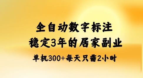 全自动数字标注，稳定3年的蓝海项目，居家也能矩阵开干的副业，单机日入3张+【揭秘】-创业项目网