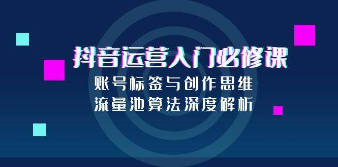 （15149期）抖音运营入门必修课，账号标签与创作思维，流量池算法深度解析-创业项目网