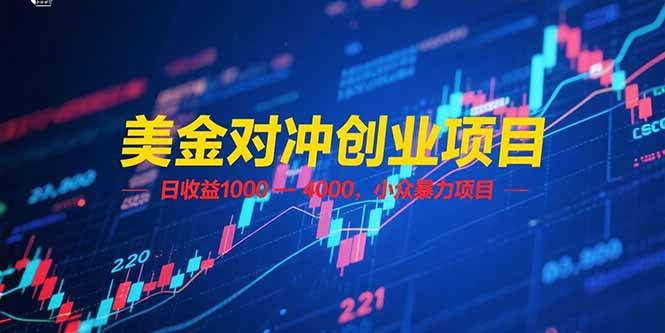 （15187期）美金对冲创业项目，日收益 1000 – 4000，小众暴力项目-创业项目网