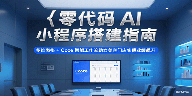 零代码AI小程序搭建指南，多维表格+Coze智能工作流助力美容门店实现业绩飙升-创业项目网