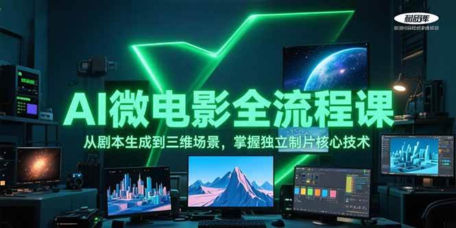 AI微电影全流程课，从剧本生成到三维场景，掌握独立制片核心技术-创业项目网