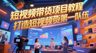 短视频带货项目教程，打造短视频带货第一队伍-创业项目网