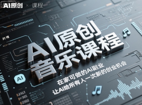 AI原创音乐课程，在家可做的Ai副业，让Ai给所有人一次新的创业机会-创业项目网